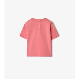 Camiseta de algodón con ribetes a cuadros