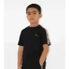 Camiseta de algodón con ribetes a cuadros Camiseta de algodón con ribetes a cuadros