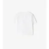 Camiseta de algodón con ribetes a cuadros Camiseta de algodón con ribetes a cuadros