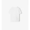 Camiseta de algodón con ribetes a cuadros Camiseta de algodón con ribetes a cuadros