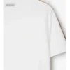 Camiseta de algodón con ribetes a cuadros Camiseta de algodón con ribetes a cuadros