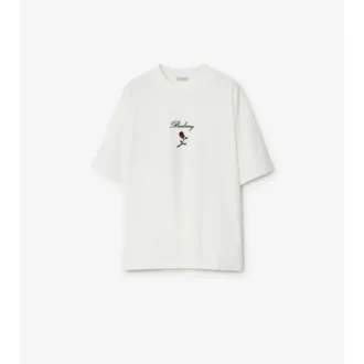 Camiseta de algodón con rosas