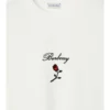 Camiseta de algodón con rosas Camiseta de algodón con rosas