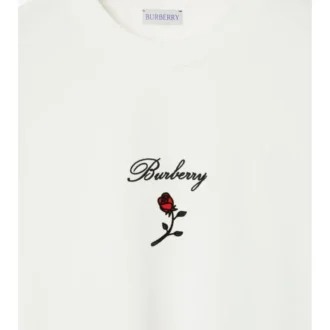 Camiseta de algodón con rosas