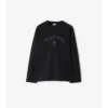 Camiseta de algodón de manga larga con logotipo gótico Camiseta de algodón de manga larga con logotipo gótico