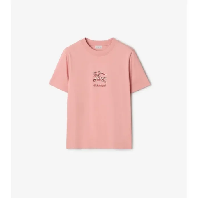Camiseta de algodón EKD con estampado floral