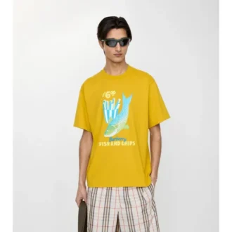 Camiseta de algodón «Fish and Chips»