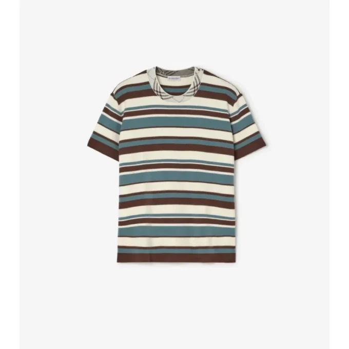 Camiseta de mezcla de lana a rayas Camiseta de mezcla de lana a rayas