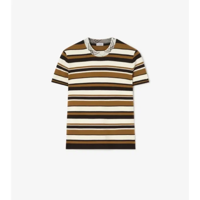Camiseta de mezcla de lana a rayas Camiseta de mezcla de lana a rayas