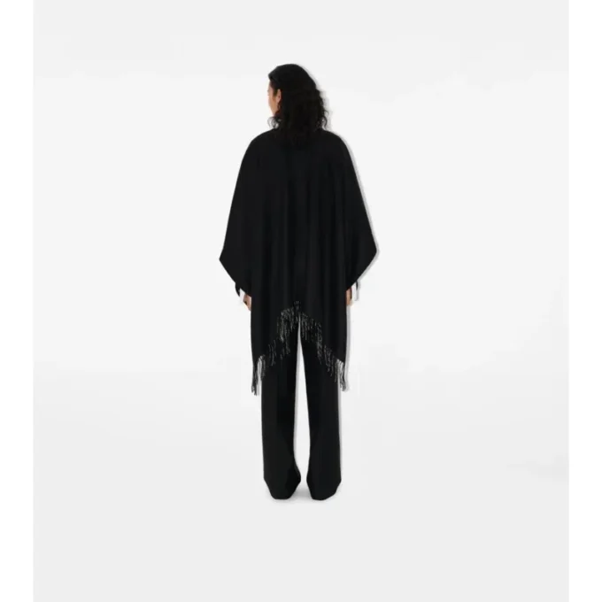 Capa reversible de lana a cuadros