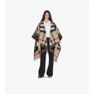 Capa reversible de lana con estampado EKD Check Capa reversible de lana con estampado EKD Check