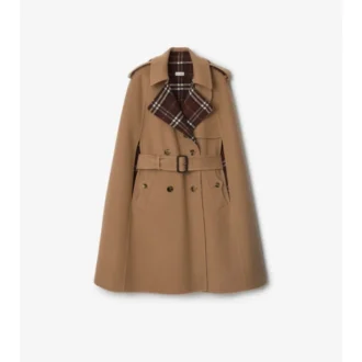 Capa tipo trench de lana Belmont