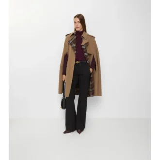 Capa tipo trench de lana Belmont