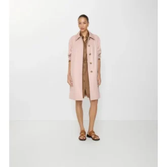 Car Coat de gabardina tropical de largo medio