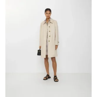 Car Coat de gabardina tropical de largo medio
