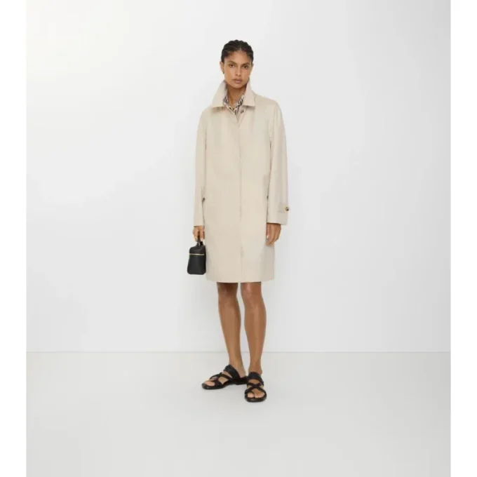 Car Coat de gabardina tropical de largo medio
