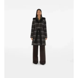 Car Coat de lana reversible de largo medio
