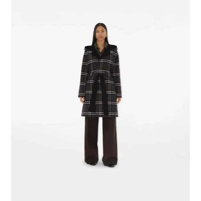Car Coat de lana reversible de largo medio Car Coat de lana reversible de largo medio