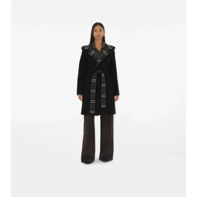 Car Coat de lana reversible de largo medio Car Coat de lana reversible de largo medio