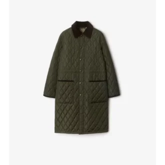 Car Coat de nylon acolchado de largo medio