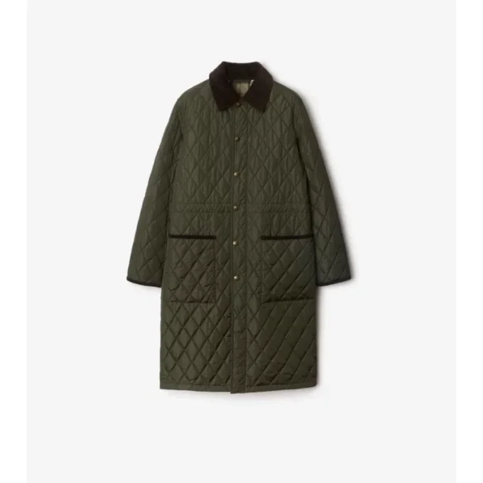 Car Coat de nylon acolchado de largo medio Car Coat de nylon acolchado de largo medio