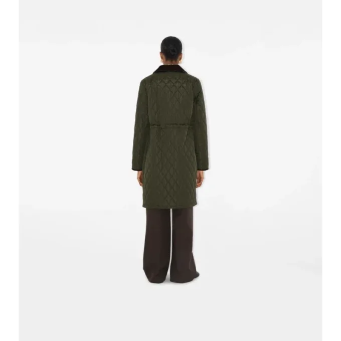 Car Coat de nylon acolchado de largo medio Car Coat de nylon acolchado de largo medio
