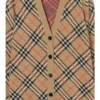Cardigan de algodón con estampado de cuadros Cardigan de algodón con estampado de cuadros