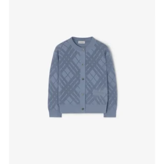 Cardigan de algodón de punto calado