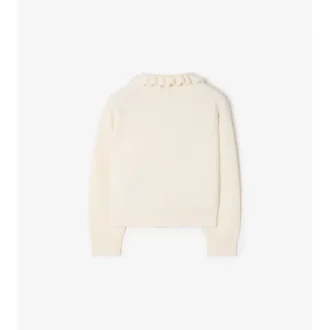 Cardigan de algodón y lana con bolsillos de cuadros