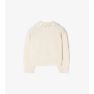 Cardigan de algodón y lana con bolsillos de cuadros