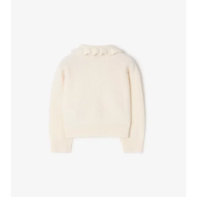 Cardigan de algodón y lana con bolsillos de cuadros