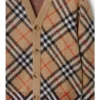 Cardigan de lana con estampado de cuadros Cardigan de lana con estampado de cuadros