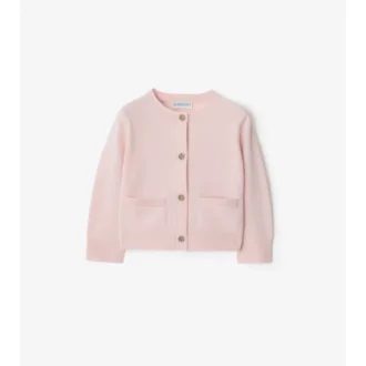 Cardigan de lana y cachemira con parches de cuadros