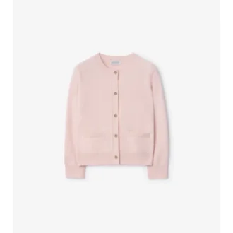 Cardigan de lana y cachemira con parches de cuadros