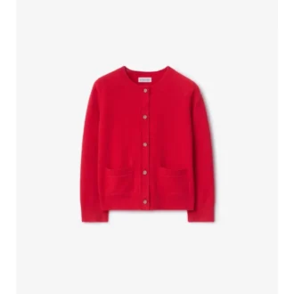 Cardigan de lana y cachemira con parches de cuadros