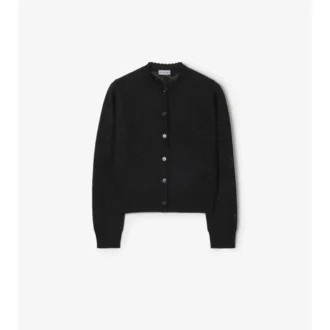 Cardigan de lana y seda a cuadros