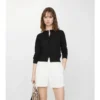 Cardigan de lana y seda a cuadros