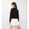 Cardigan de lana y seda a cuadros