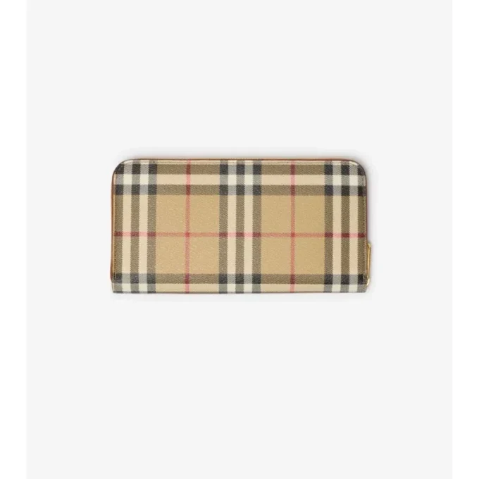Cartera con cremallera a cuadros Cartera con cremallera a cuadros