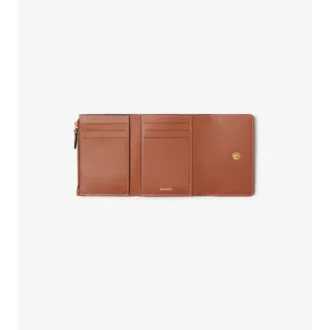 Cartera plegable con estampado de cuadros pequeños