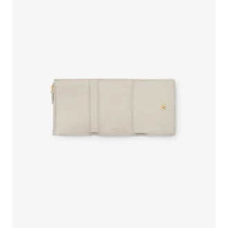 Cartera plegable con estampado de cuadros pequeños