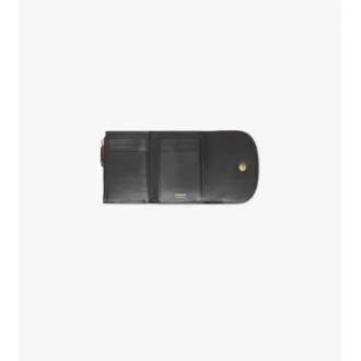 Cartera plegable con estampado de cuadros pequeños