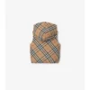Chaleco acolchado reversible de nailon con estampado de cuadros Chaleco acolchado reversible de nailon con estampado de cuadros