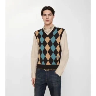 Chaleco de lana con diseño Argyle