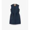 Chaleco de mezcla de nailon con costuras microcuadradas Chaleco de mezcla de nailon con costuras microcuadradas