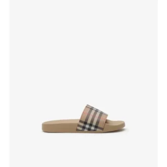 Chanclas con estampado de cuadros