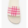Chanclas con estampado de cuadros Chanclas con estampado de cuadros
