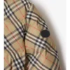 Chaqueta acolchada con capucha de nailon con estampado de cuadros Chaqueta acolchada con capucha de nailon con estampado de cuadros
