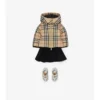 Chaqueta acolchada con capucha y estampado de cuadros Chaqueta acolchada con capucha y estampado de cuadros
