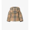 Chaqueta acolchada con capucha y estampado de cuadros Chaqueta acolchada con capucha y estampado de cuadros